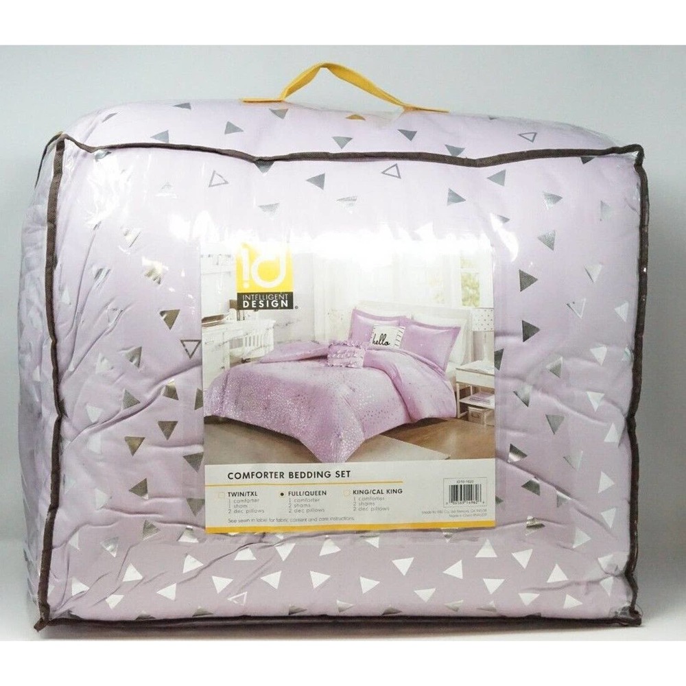 Intelligent Design Zoey Ombre Triangle Reversible 4-Pc. Comforter Set FULL QUEEN